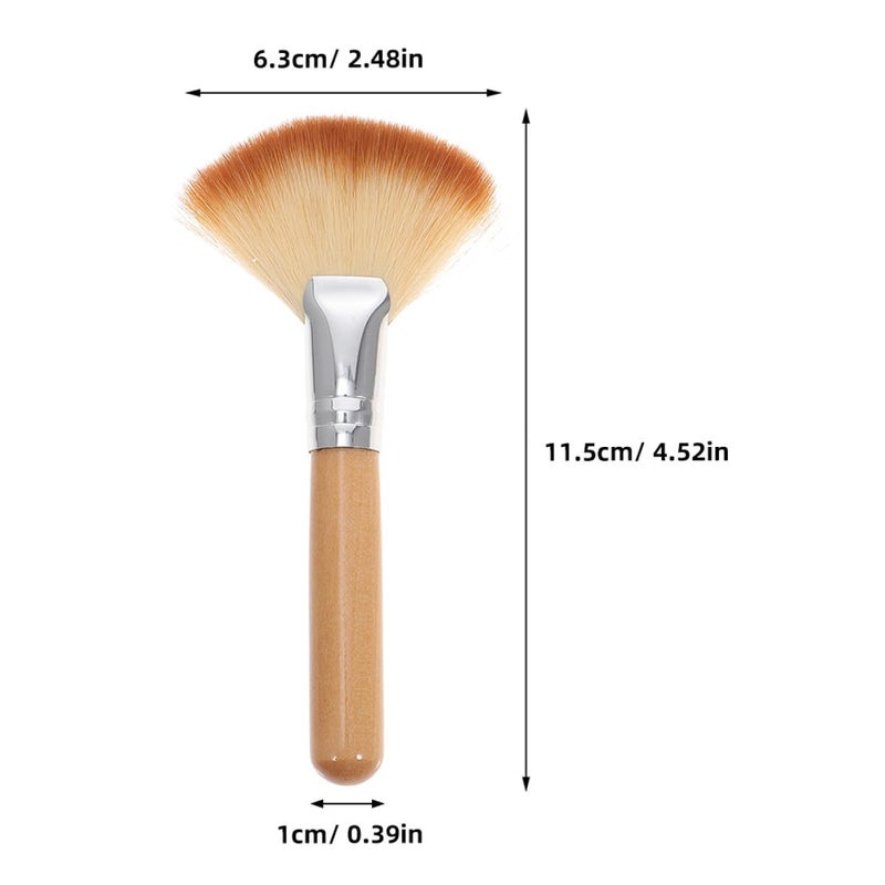 iplusmile 4pcs Facial Makeup Brush Set with Soft Bristles for Powder and Highlighter, Large Size Cosmetic Brushes for Professional Face Application and Blush Contouring - Image 2