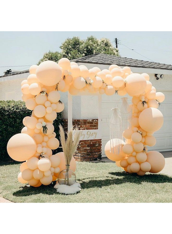 RUBFAC 129pcs Nude Balloons Different Sizes 18 12 10 5 Inch Beige Balloons Apricot Balloon Garland Arch for Party Decoration Gender Reveal Graduation Wedding Anniversary Baby Shower Party Supplies - Image 5