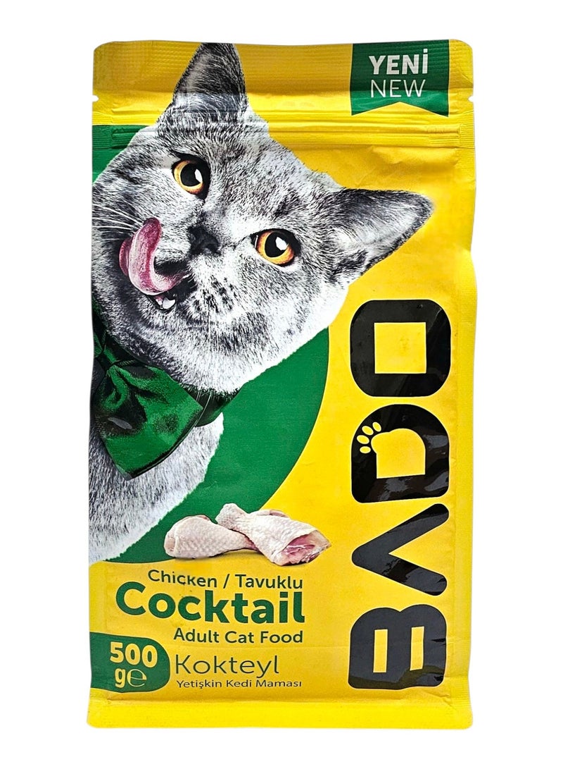 BADO Adult Dry Cat Food – Cocktail Mix – 500g - 12 Pcs - Image 2