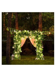 GGEROU Rattan String Lights Outdoor 100 Led 32.8 FT Realistic Plants String Lights LED Decorative Lights Garland Vines with Lights Solar Powered  - Image 3