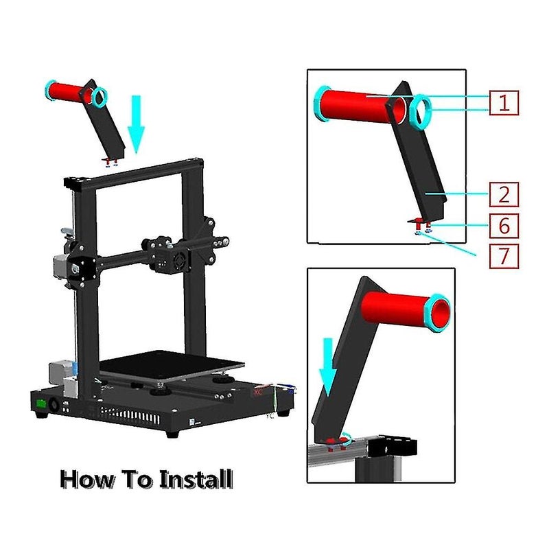 3d Printer Parts Aluminum Strong Pla Abs Filament Stand Fixed Filament Rack Holder Bracket For Cr-10 Ender-3 3d - Image 2