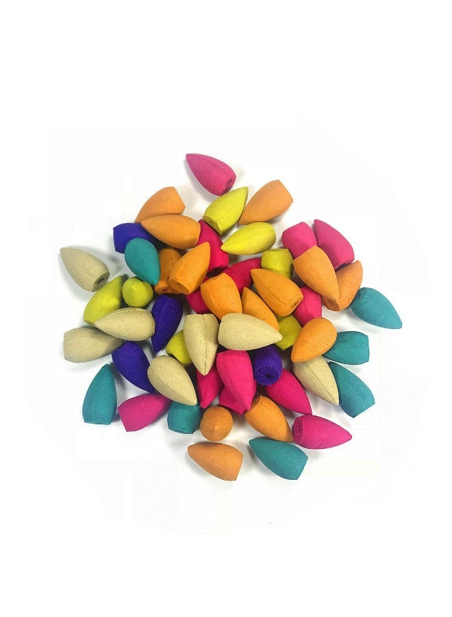 OTOFY 70 PCS Backflow Incense Cones Green Tea Incense Osmanthus Jasmine Lavender Rose Sandalwood Mixed Natural - Image 3