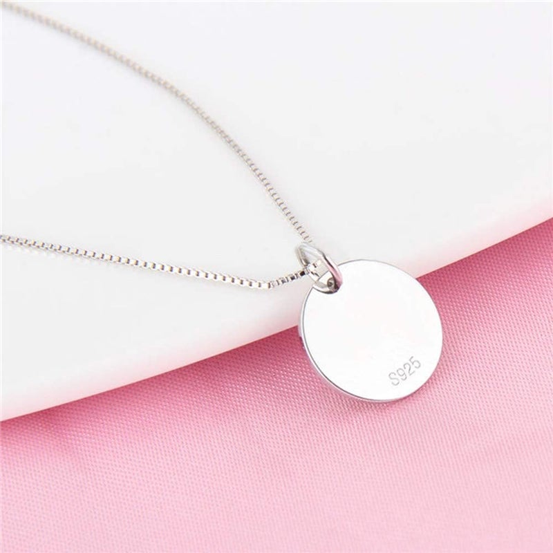 GLSY 925 Sterling Silver Mini Initial Disc Round Charm Pendant for Women Jewelry - Image 2