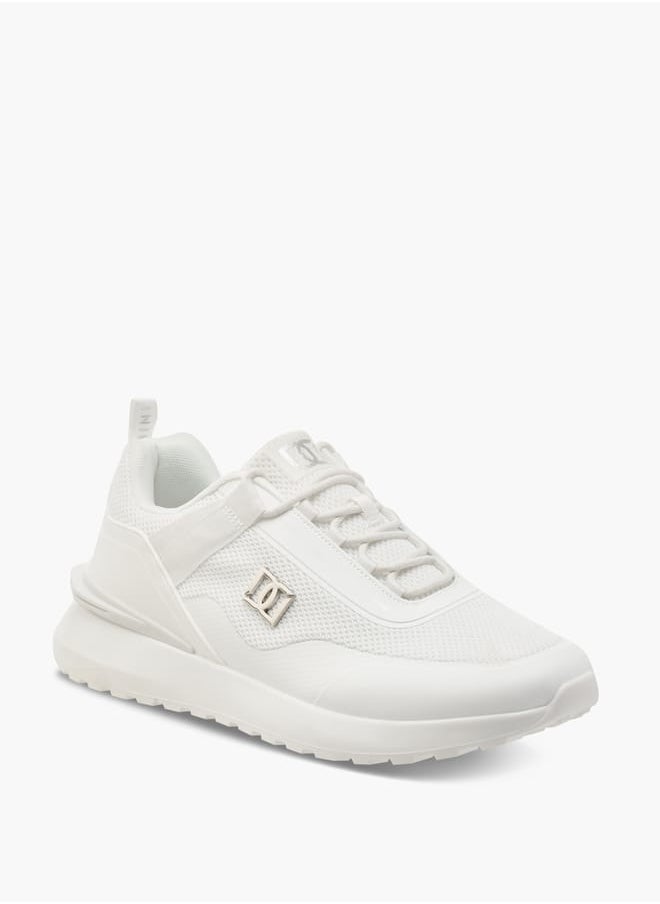 DUCHINI Men's Monotone Sneakers with Lace-Up Closure  - Image 1