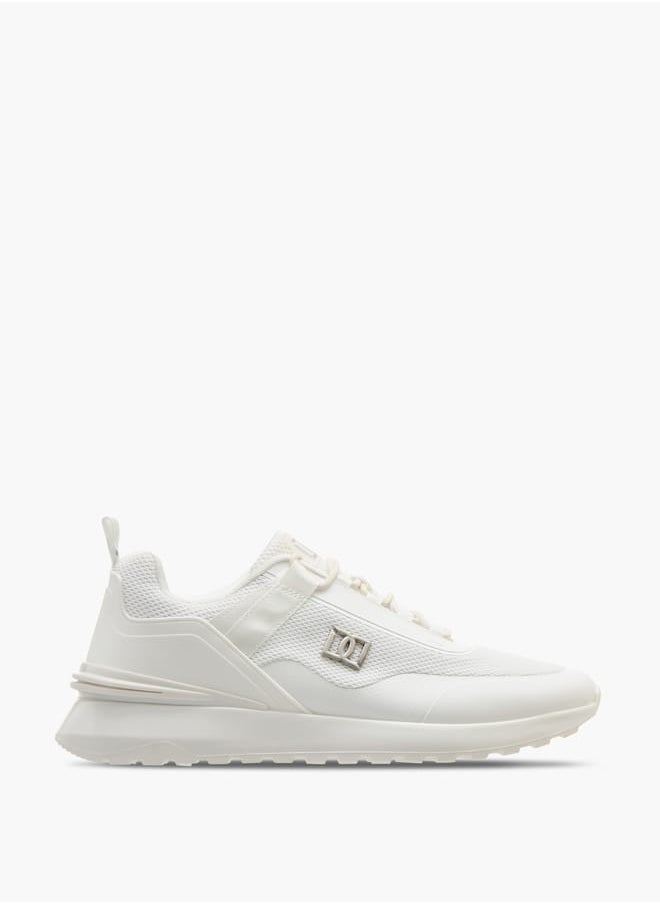 DUCHINI Men's Monotone Sneakers with Lace-Up Closure  - Image 3
