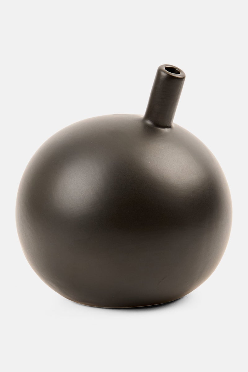 Muy Mucho Ceramic Decorative Vase, Black - Image 1