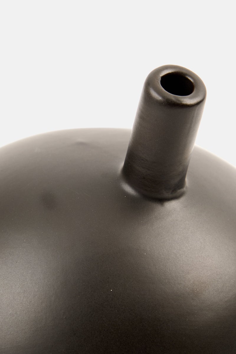 Muy Mucho Ceramic Decorative Vase, Black - Image 3