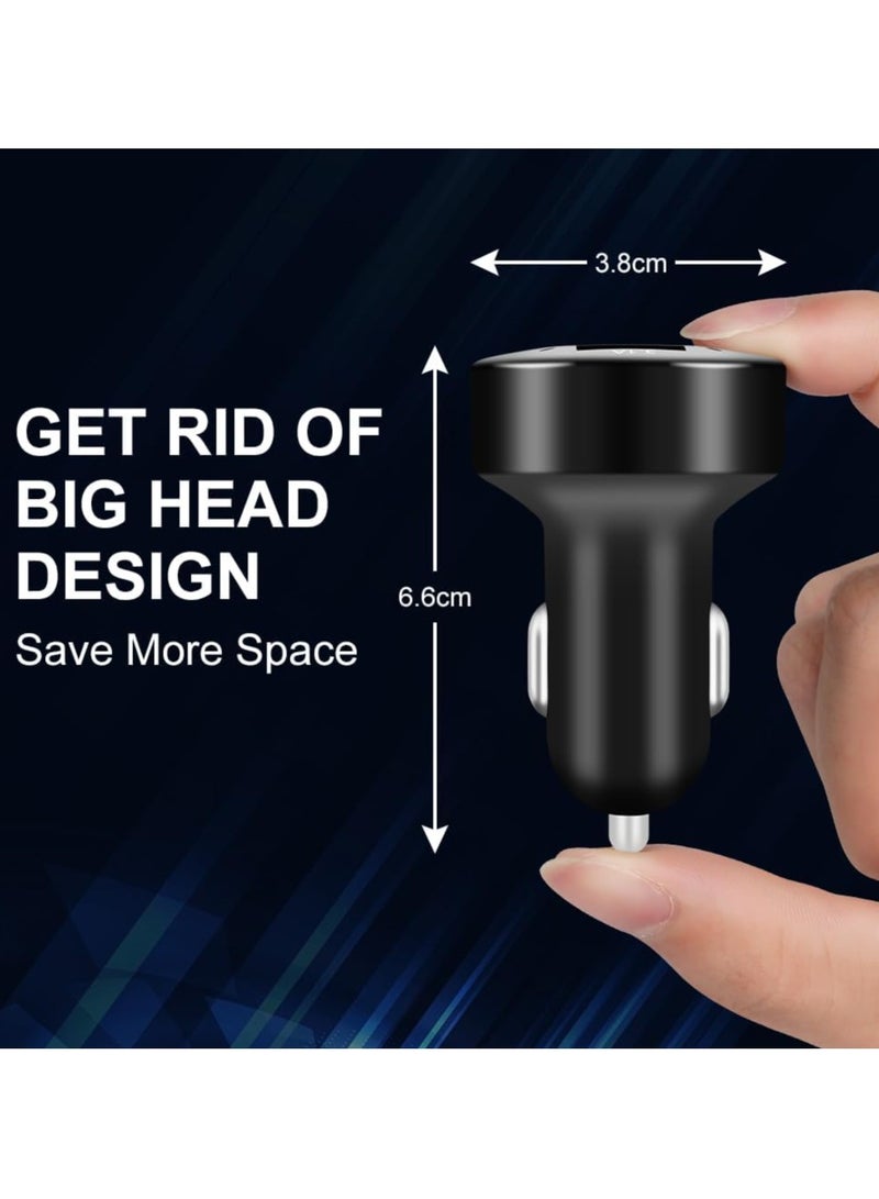 Usb Car Charger Adapter  4 in 1 Super Fast Car Charger Car Charger with 4 Usb Ports | 3.1A High Speed Car Auto Charger with Led Digital Display for Cell Phone Travel  - Image 4