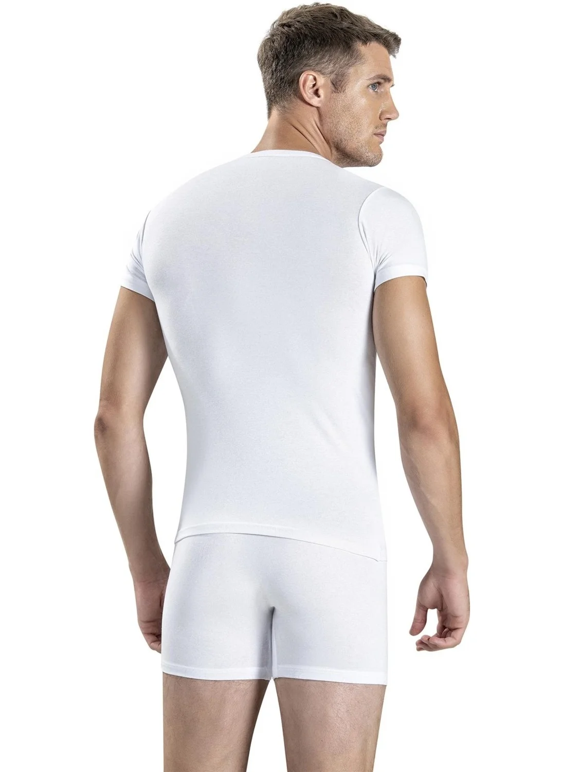 جيبر Men's Cotton V Neck Undershirt 105 - 3 Pieces