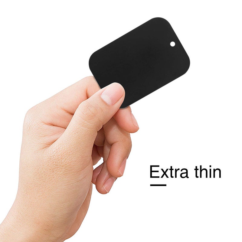 Weewooday 24 Pieces Metal Plates for Phone Magnet Car Magnetic Holder Cradle with Adhesive Mount for Magnetic Mounts Tablet, 12 Rectangle and 12 Round (Black,Simple Style) - Image 4