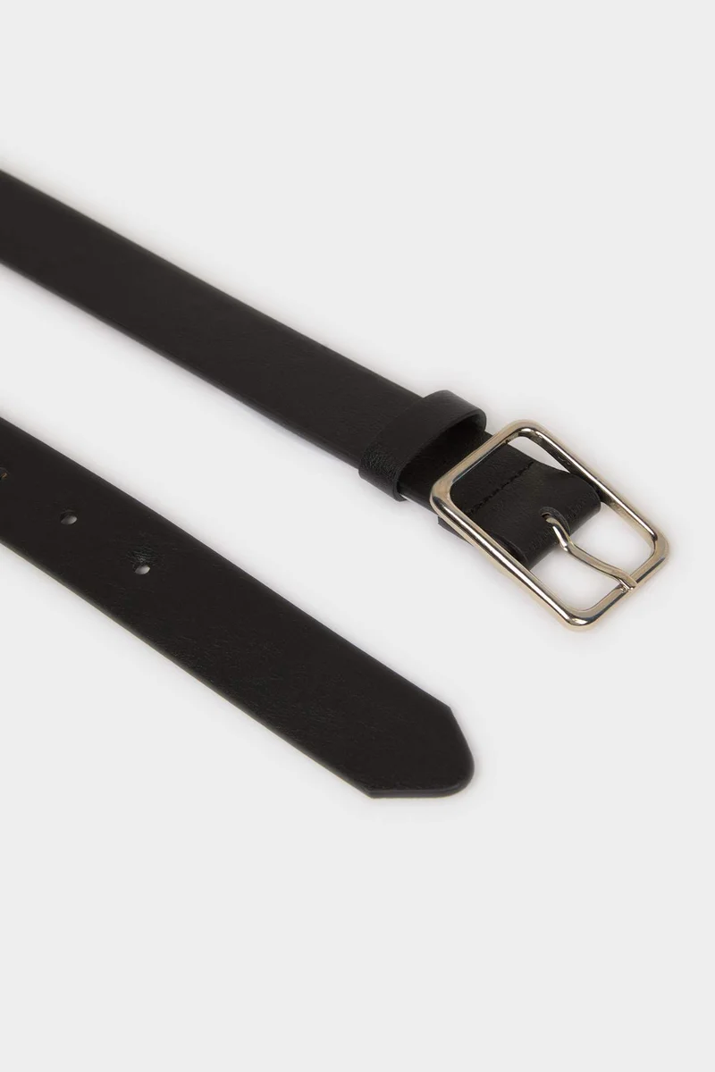 Defacto  Man Rectangle Clasp Faux Leather Jean Belt for Men | Best Price UAE