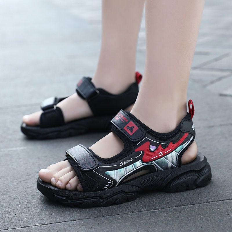 Wear-Resistant Summer Children'S Shoes Sandals Men'S Fashion Non-Slip Large Beach Shoes Explosions Soft Bottom Sandals Breathable - Image 1