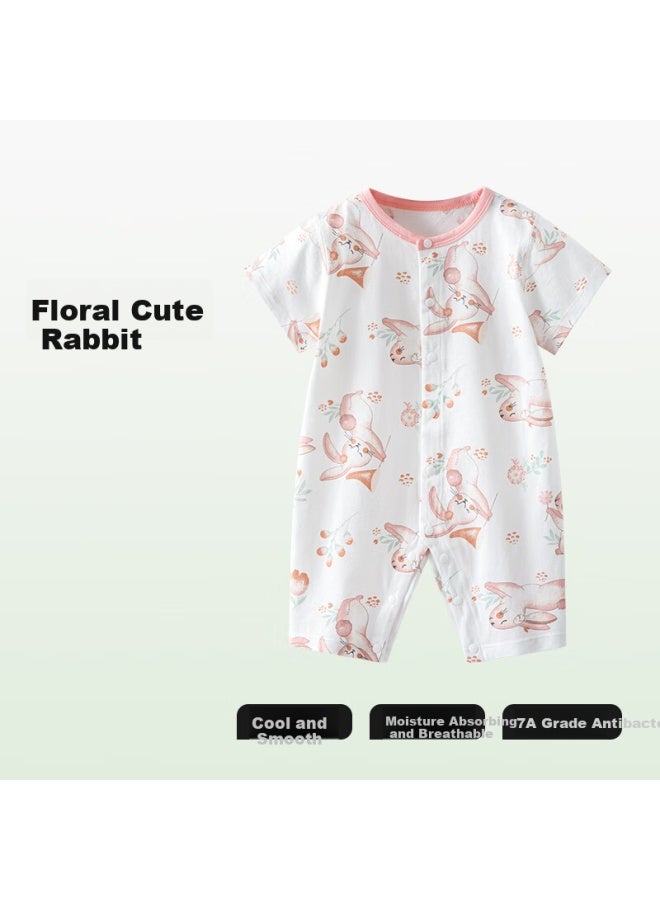 Beipesi Baby Summer Romper Short Sleeve Thin Breathable Newborn Crawling Suit For Boys And Girls Sleepwear