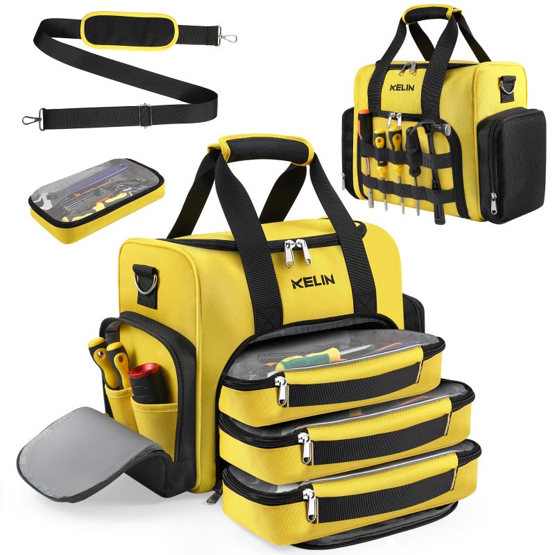 KELIN Tool Bag Box Organizer, Wrench Organizer, Toolbox, Tool Bags for Men Storage, Electrician Tool Bag, Caja De Herramientas, Birthday Gifts for Him Dad, Gadgets for Men, Father's Day Gift Ideas - Image 1