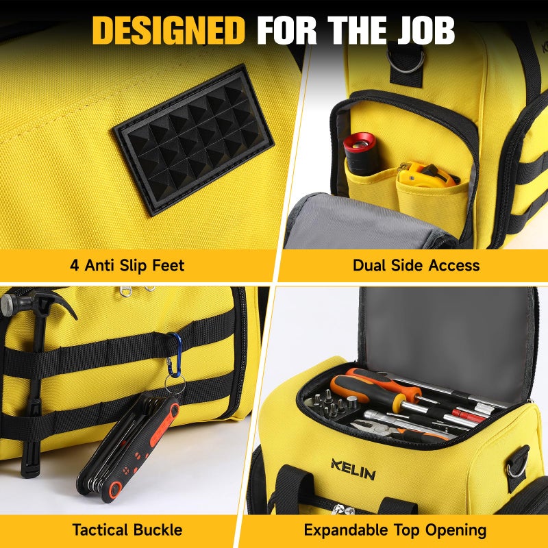 KELIN Tool Bag Box Organizer, Wrench Organizer, Toolbox, Tool Bags for Men Storage, Electrician Tool Bag, Caja De Herramientas, Birthday Gifts for Him Dad, Gadgets for Men, Father's Day Gift Ideas - Image 5