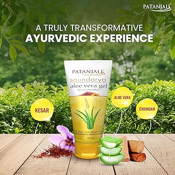 PATANJALI Patanjali Aloe Vera Gel Kesar Chandan 150 Gm 529 OZ - Image 2