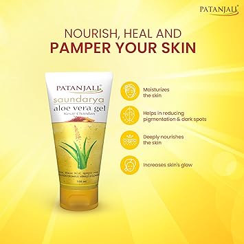 PATANJALI Patanjali Aloe Vera Gel Kesar Chandan 150 Gm 529 OZ - Image 5