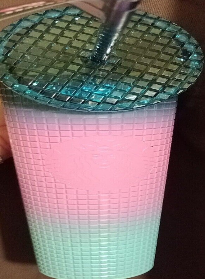 Starbucks PLSTC CLD CUP GRID GRADIENT 24OZ VDAY FY24 - Image 2