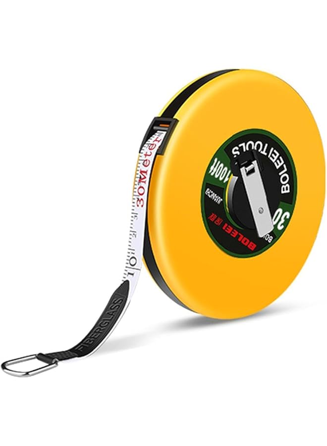 promass Tape Measure Fiberglass Measuring Tape Site Measurement Soft Rulers for Surveyors Engineers and Electricians Construction (30M) - Image 1