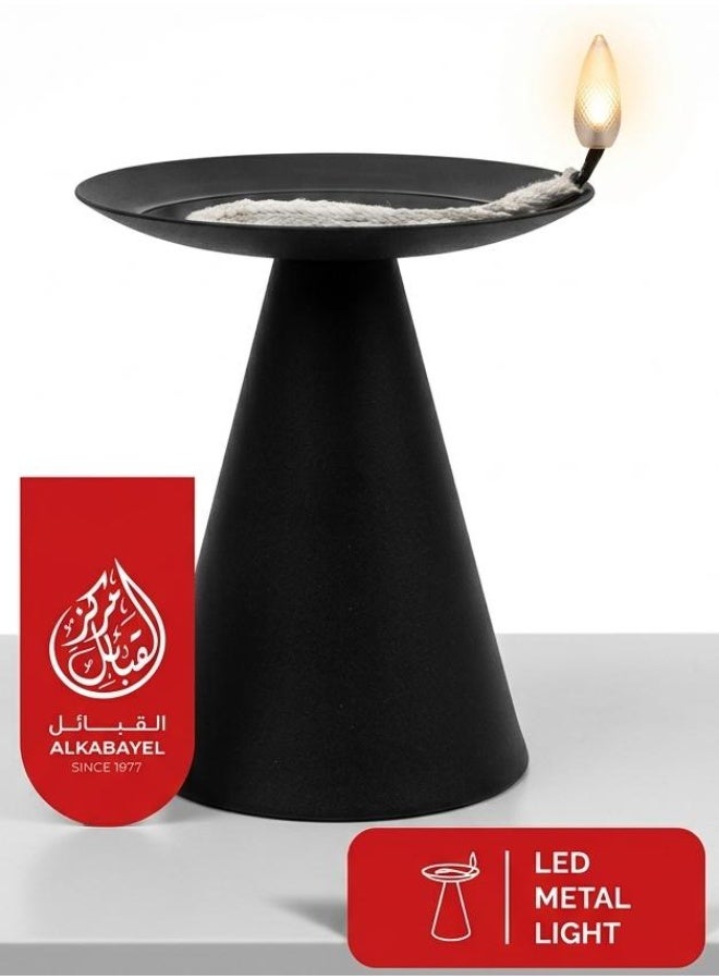 AKDC LED Metal Candle Light – Matte Black | 10×9 cm - Image 2