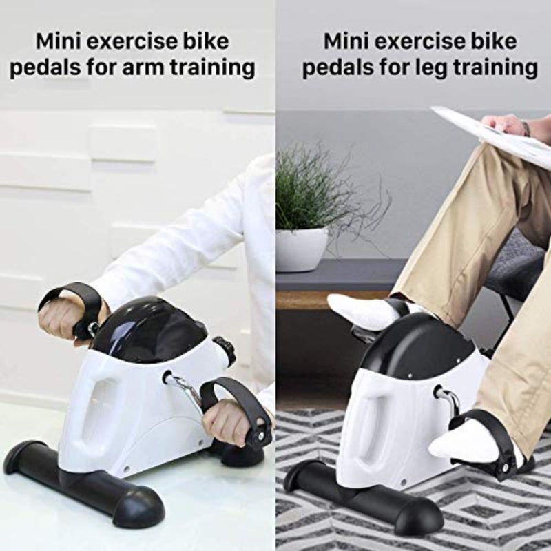 Mini Exercise Bike Under Desk Bike Pedal Exerciser for Arm and Leg Exercise with LCD Display - Image 4