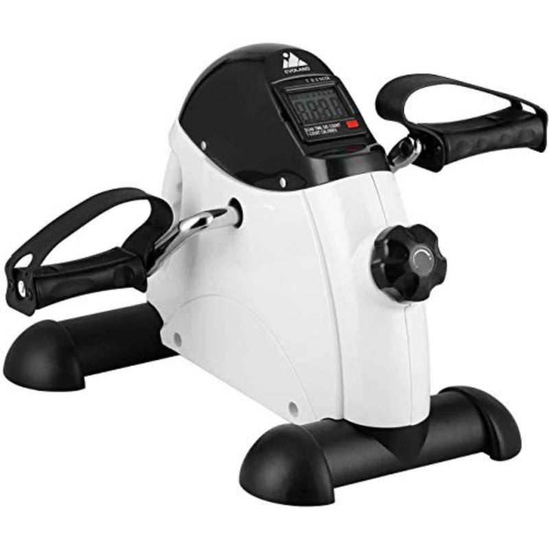 Mini Exercise Bike Under Desk Bike Pedal Exerciser for Arm and Leg Exercise with LCD Display - Image 1