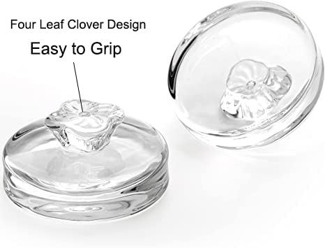 Okllen 9 Pack Glass Fermentation Glass Weights for Large Wide Mouth Mason Jars Easy Grip Handle, Dishwasher Safe - Image 3