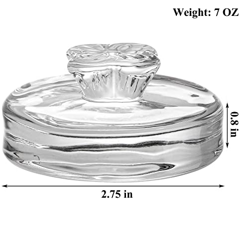 Okllen 9 Pack Glass Fermentation Glass Weights for Large Wide Mouth Mason Jars Easy Grip Handle, Dishwasher Safe - Image 2