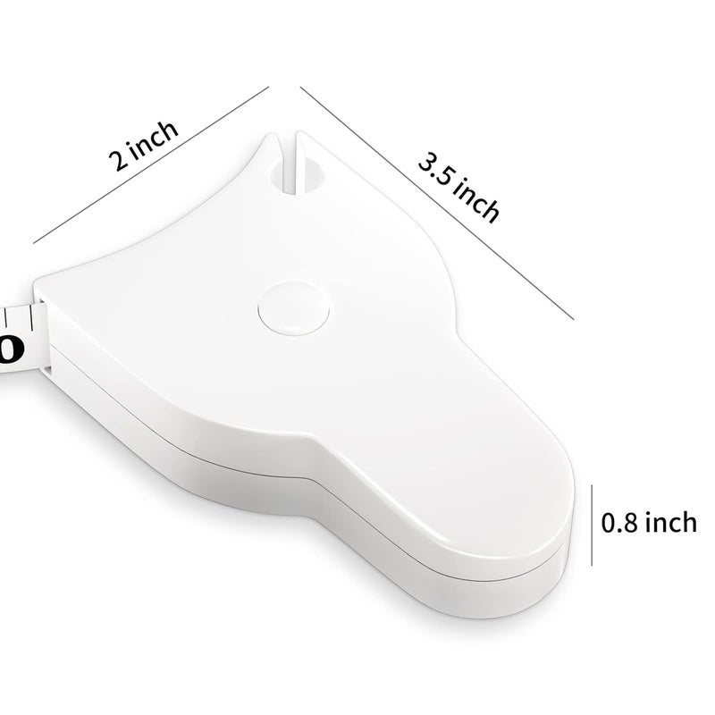 REIDEA Body Measuring Tape 60 Inch Weight Loss Retractable Measure Tape with Lock Pin and Push Button for Fitness, Tailor, Sewing White - Image 4