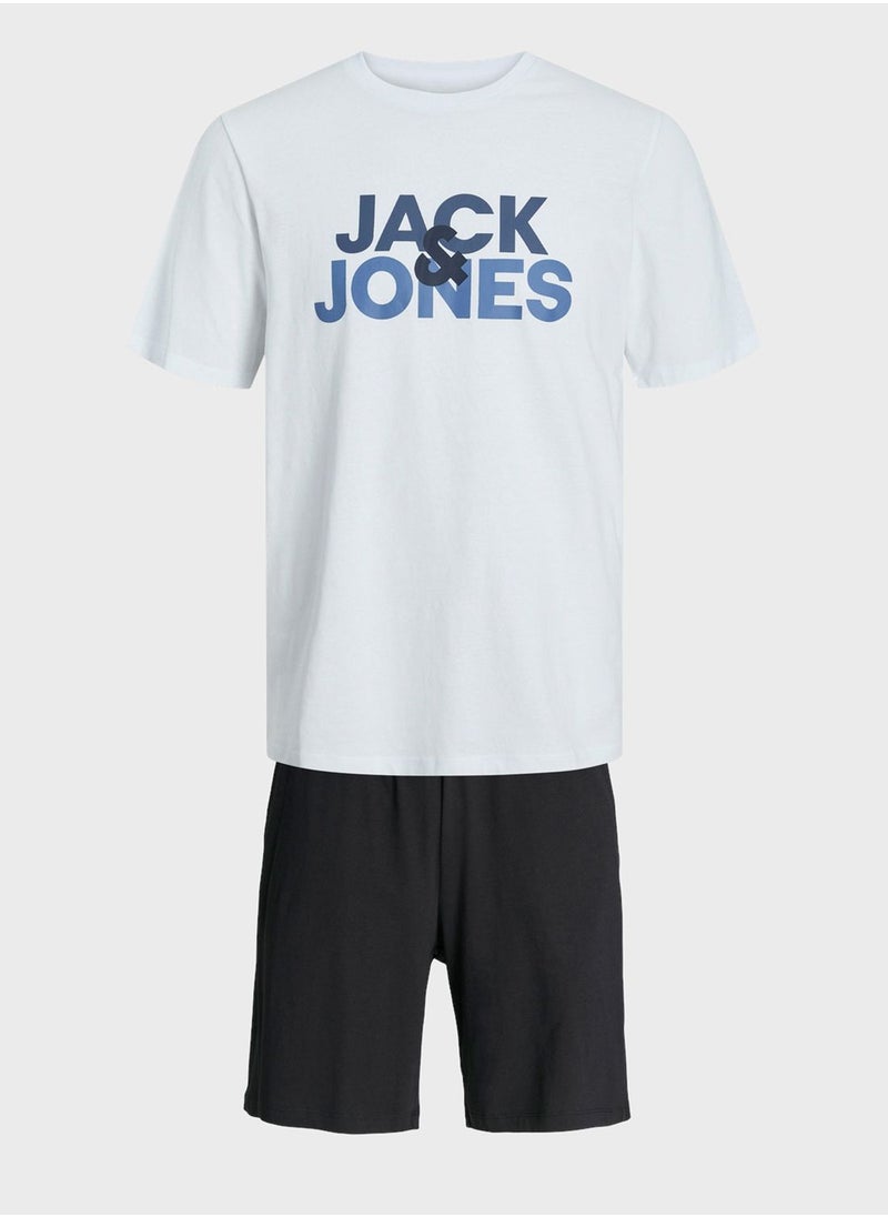 Jack & Jones Junior - Youth Logo T-Shirt & Shorts Set - Image 1