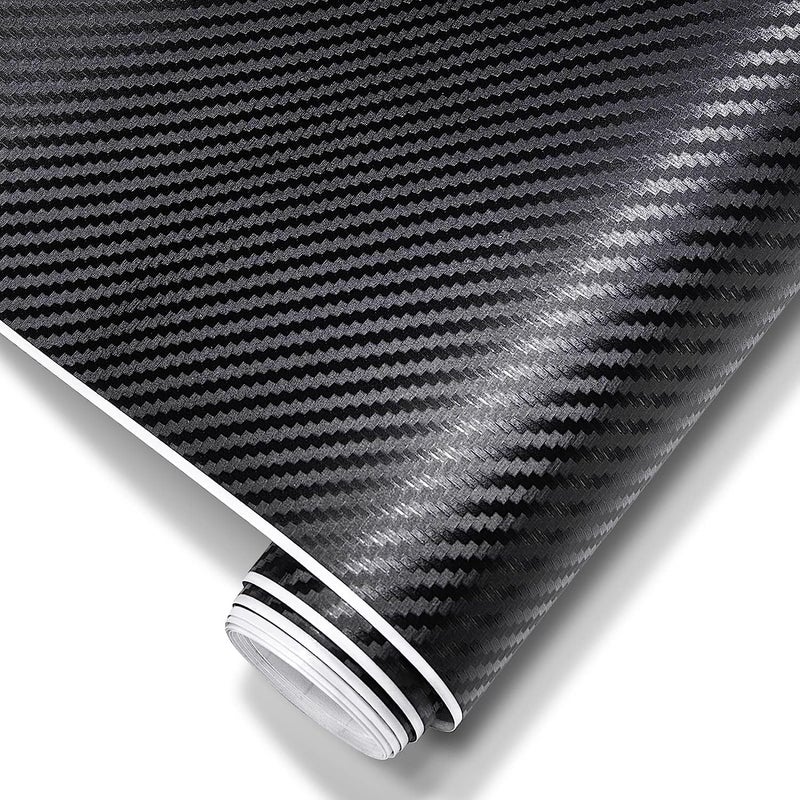 SIA VENDORS 30 x 121 cm Vinyl Car Wrap Christmas Gift Self Adhesive 3D Carbon Fiber Textured Sheet Roll Car Bike Wrapping Sticker Decal Film Car DIY Interior Exterior - Image 2