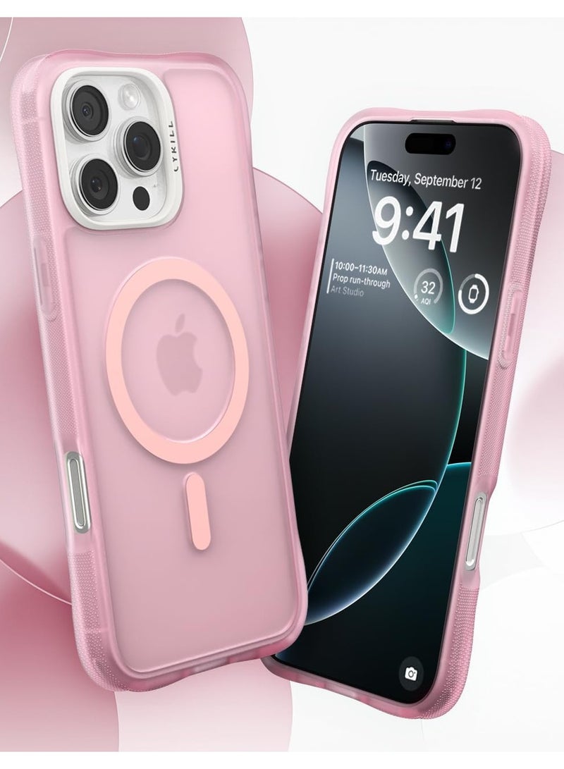 CYRILL Ultra Sheer Mag for iPhone 16 Pro Max Case Cover Compatible with MagSafe [Shock-Absorbent] - Pink - Image 2
