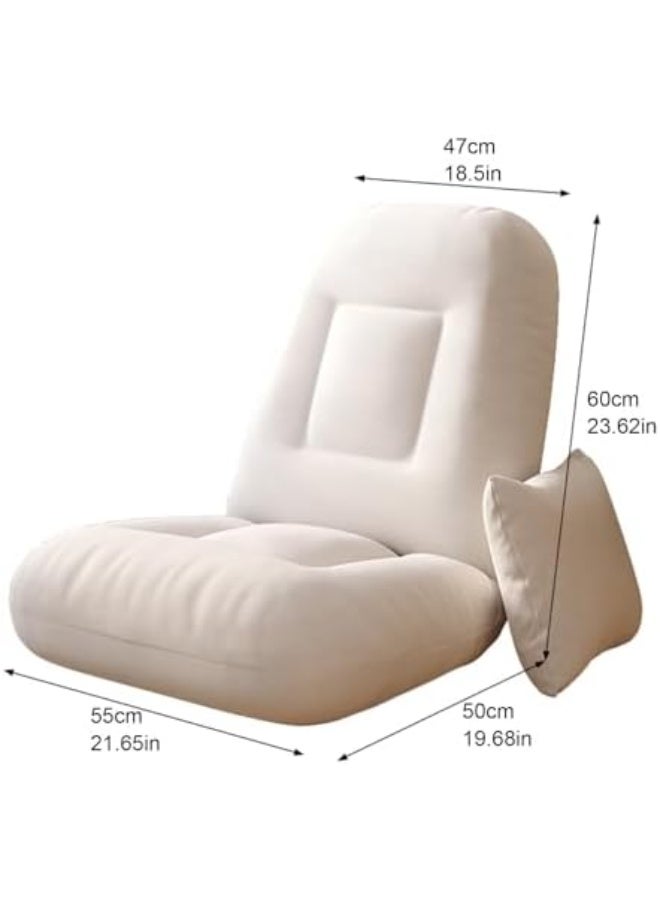 والالا كرسي أريكة سرير كسول قابل للطي مع وسادة، لا يتطلب تجميعًا، قابل للتعديل في 5 مستويات، مريح ومتعدد الاستخدامات، مثالي للألعاب والقراءة والتأمل - Image 2