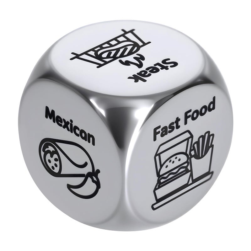 yrrBgo Valentines Day Gifts for Him HerStocking Stuffers for Men Women Adults Steel Food Decision Dice Funny Gifts for Him Her Girlfriend Boyfriend Couple Husband Wife Anniversary Birthday Fathers Day - Image 3