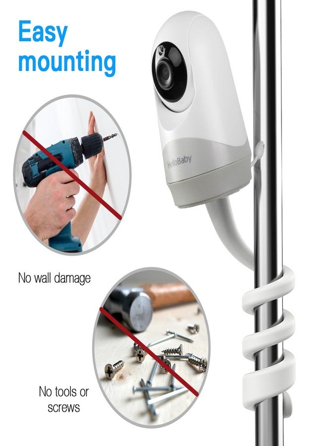 HOLACA Baby Monitor Mount Flexible Twist Stand for Hellobaby HB6550/HB6558/HB65/HB66/HB40/HB248 and Blemil Baby BL9052-2,JUAN2215 and VTimes302 Babymonitor Camera Other with 1/4 Threaded Hole - Image 4