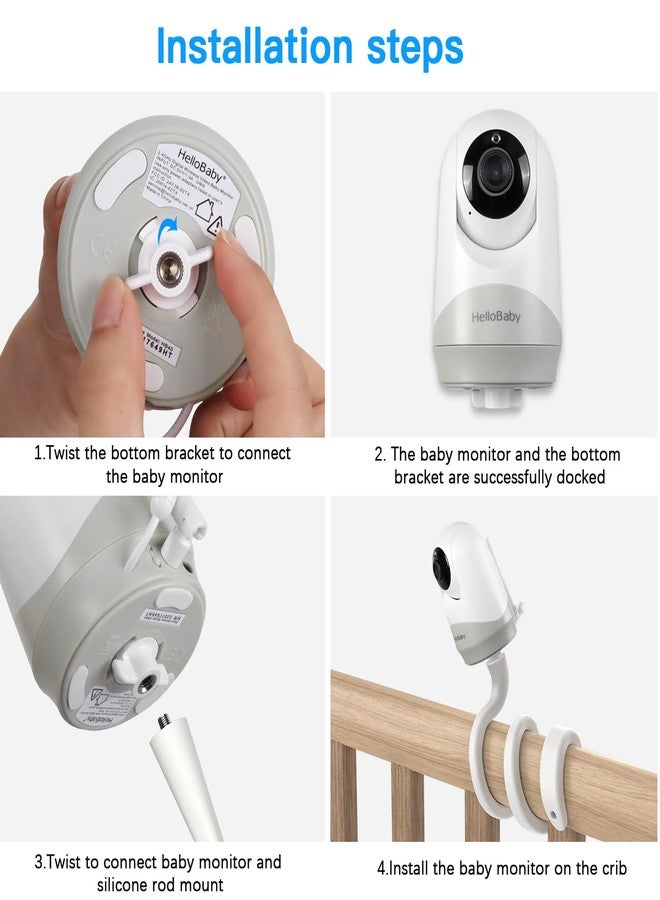 HOLACA Baby Monitor Mount Flexible Twist Stand for Hellobaby HB6550/HB6558/HB65/HB66/HB40/HB248 and Blemil Baby BL9052-2,JUAN2215 and VTimes302 Babymonitor Camera Other with 1/4 Threaded Hole - Image 5