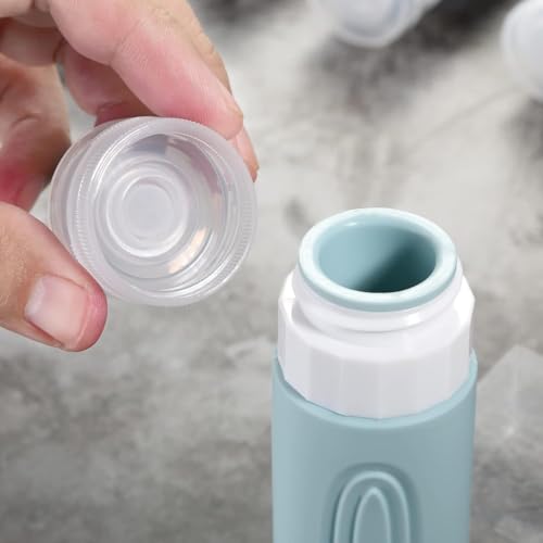 Glivary travel Bottles Kit for Toiletries Organizer BPA Free 90ml Silicone Size Containers Portable Bottle Accessories for Conditioner Shampoo Lotion(4 pack),Multicolor (dark travel bottle_01) - Image 4