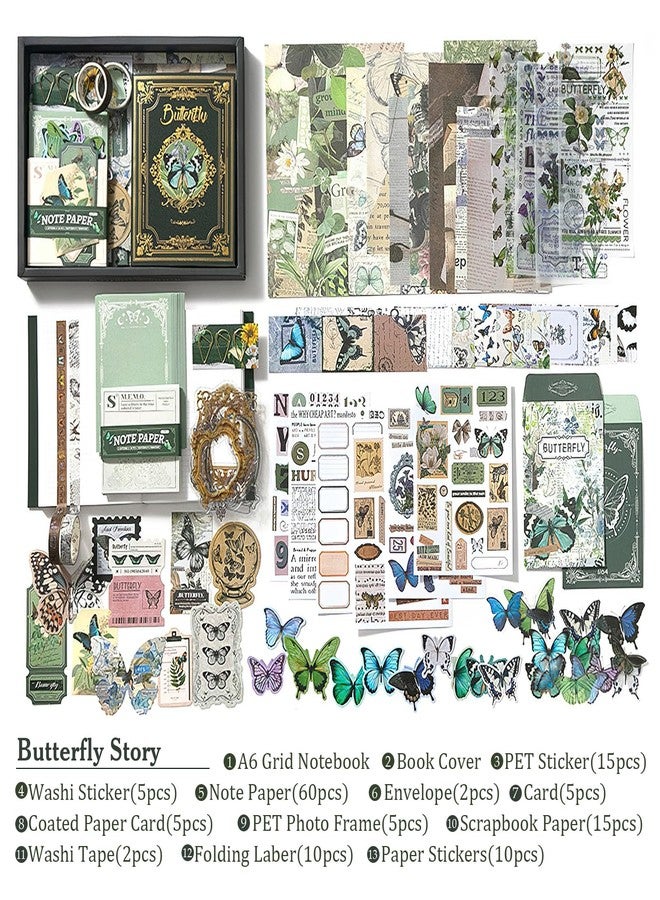 OFFIGIFT Scrapbooking Supplies Kit: Aesthetic Vintage Scrapbook Set, Junk Diary Accessories with Scrapbook Sticker Paper, Journaling Accessories, Birthday Craft Gift for Adults, Teens, Girls - Image 5