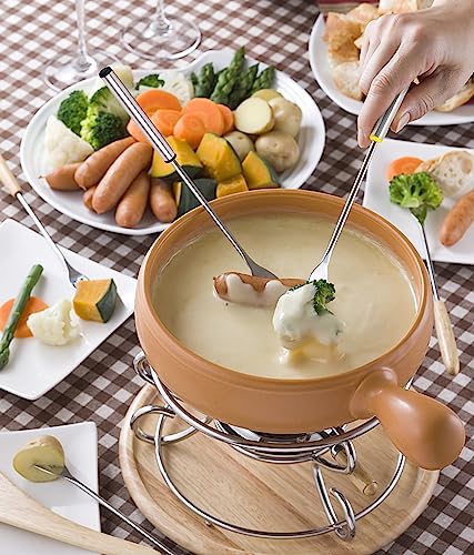 Sago Brothers Set of 12 Stainless Steel Fondue Forks 9.5", Color Coded Cheese Fondue Forks Smores Sticks with Heat Resistant Handle for Chocolate Fountain Cheese Roast Marshmallows Dessert Fruits - Image 3