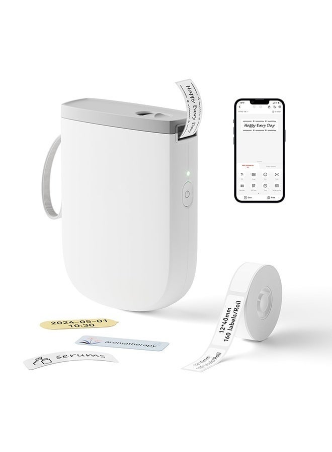 NIIMBOT D11 Portable Thermal Label Maker, Bluetooth Connection, iOS and Android Compatible, Rechargeable,1500 mAh Battery,USB-C,Clothing,Jewelery,Home,Kitchen, Barcode,Support English and Arabic - Image 1