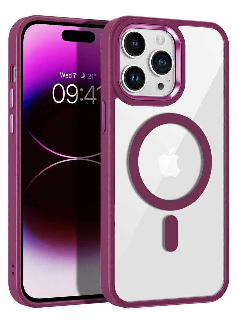 iPhone 16 Pro Max claret Case, Camera Control Compatible with MagSafe, Camera Protection, Shockproof Thin Cover, Resists Yellowing and Scratches, Magnetic Phone Case for iPhone 16 Pro Max claret color case - Image 1