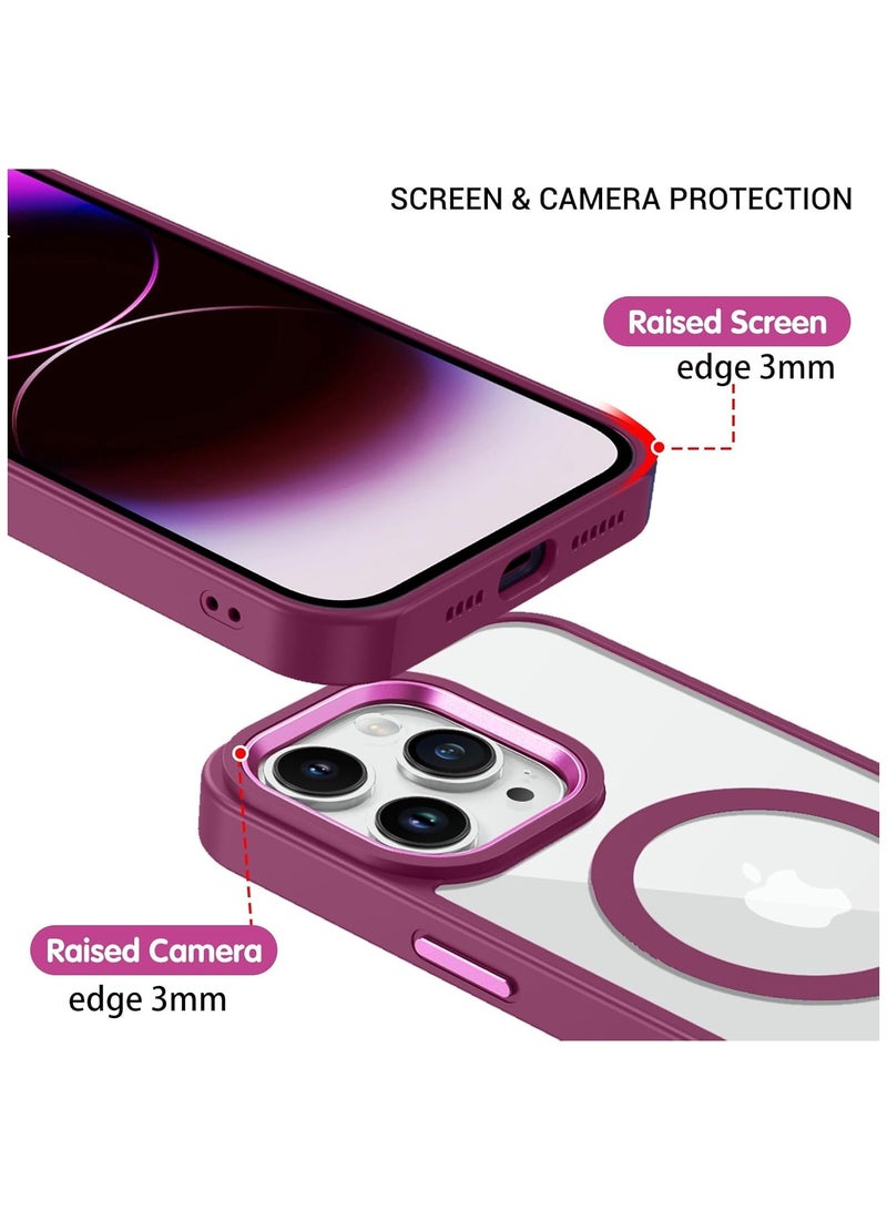 iPhone 16 Pro Max claret Case, Camera Control Compatible with MagSafe, Camera Protection, Shockproof Thin Cover, Resists Yellowing and Scratches, Magnetic Phone Case for iPhone 16 Pro Max claret color case - Image 3