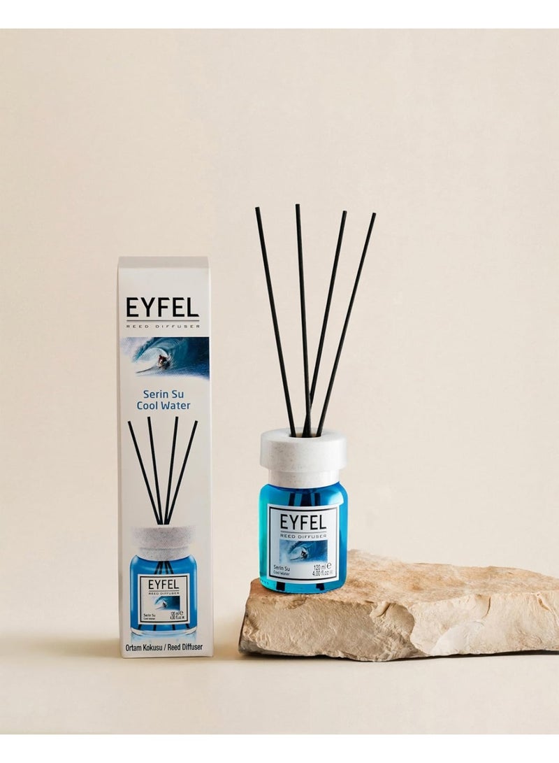 EYFEL EYFEL Cool Water Reed Diffuser, 120ml (4.05 fl oz) | Premium Eau de Parfum Home Fragrance | Fresh & Aquatic Scent for Bathroom & Home - Image 2