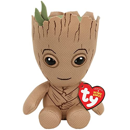 TY Marvel Avengers Groot Regular Licensed Squishy Beanie Baby Soft Plush Toys Collectible Cuddly Stuffed Teddy - Image 1