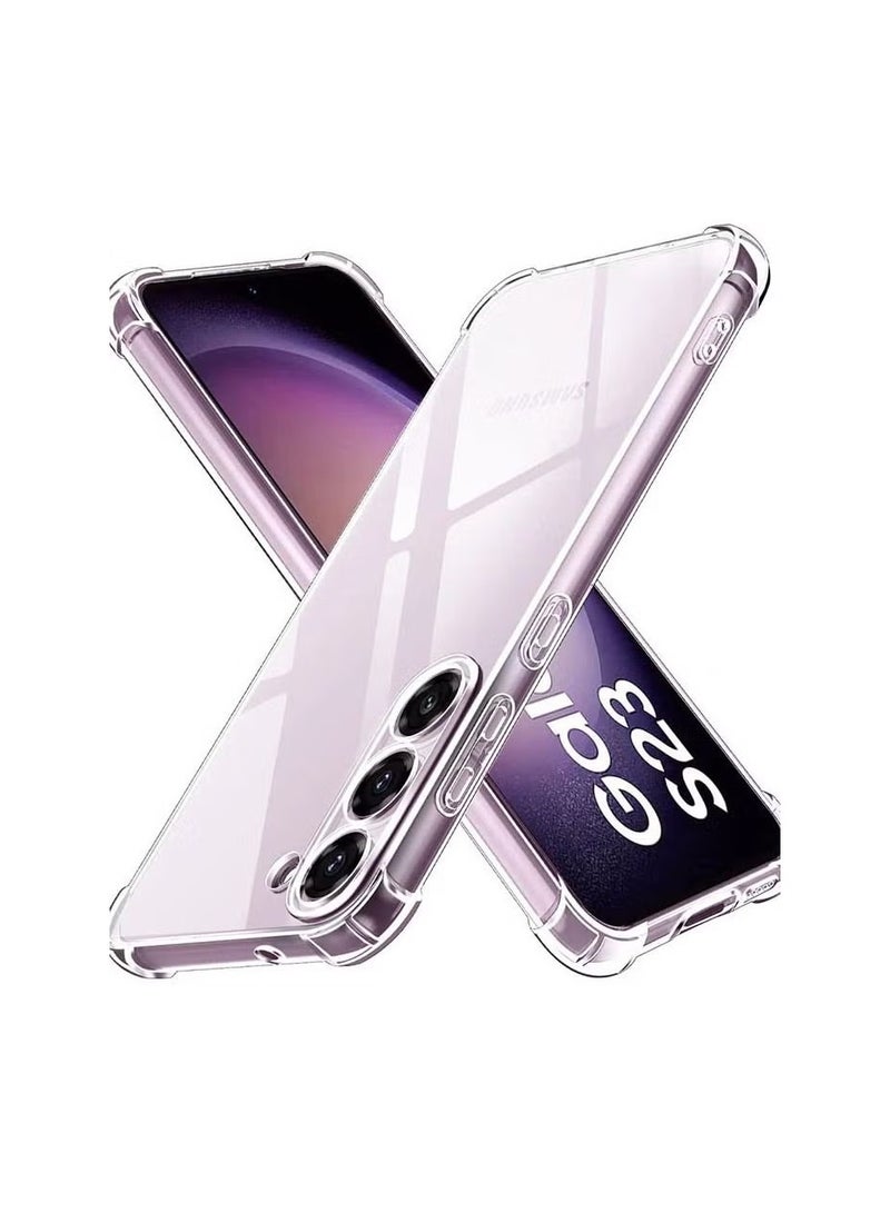 Raxoom Samsung Galaxy S23 5G Cover Case soft TPU Transparent Back Protective Case shock Absorbent Reinforced Bumper Corners for S23 Clear 5G - Image 1