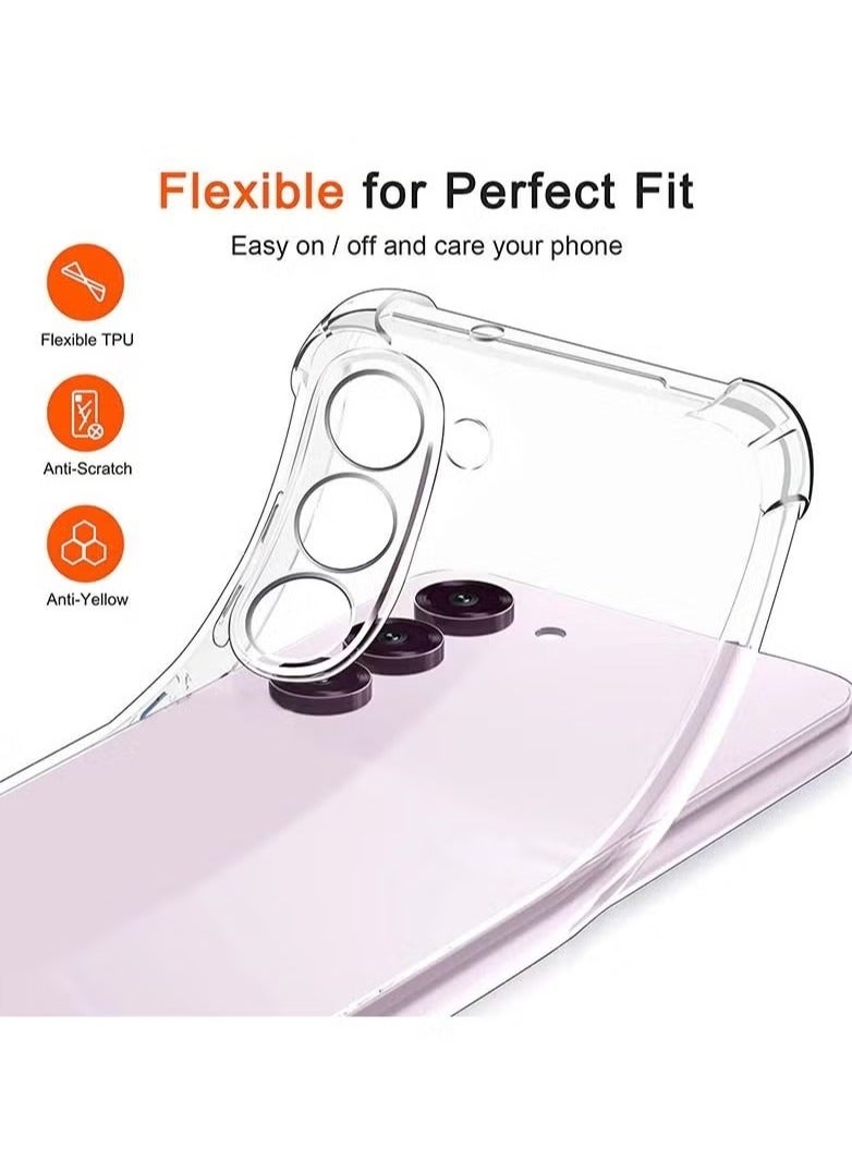 Raxoom Samsung Galaxy S23 5G Cover Case soft TPU Transparent Back Protective Case shock Absorbent Reinforced Bumper Corners for S23 Clear 5G - Image 3
