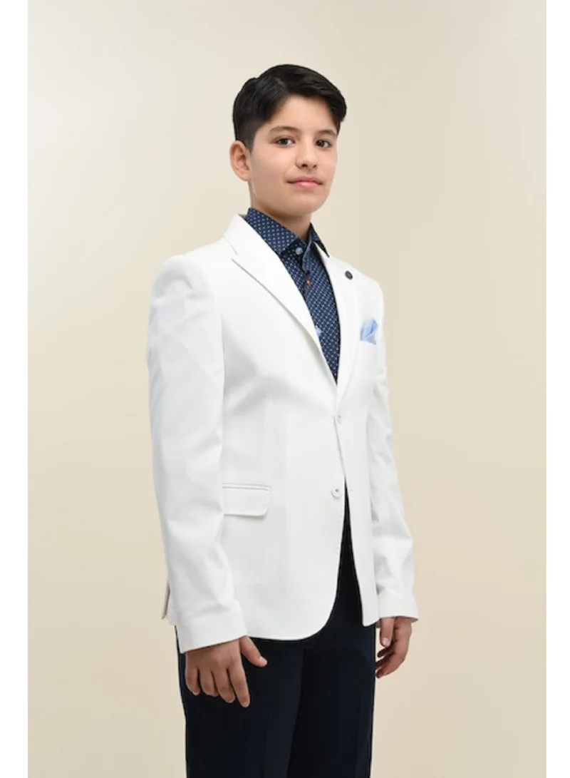 VIA BAMBINO Formal Boys White Suit 9097