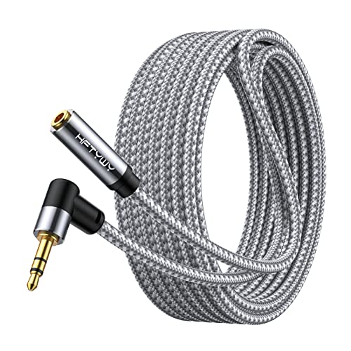 Hftywy Headphone Extension Cable 20ft 3.5mm Male to Female Stereo Audio Extension Cable - Double Shielded Braided Long 1/8 TRS aux Cord Extender for Smartphones, Tablets, Media Players - Image 1