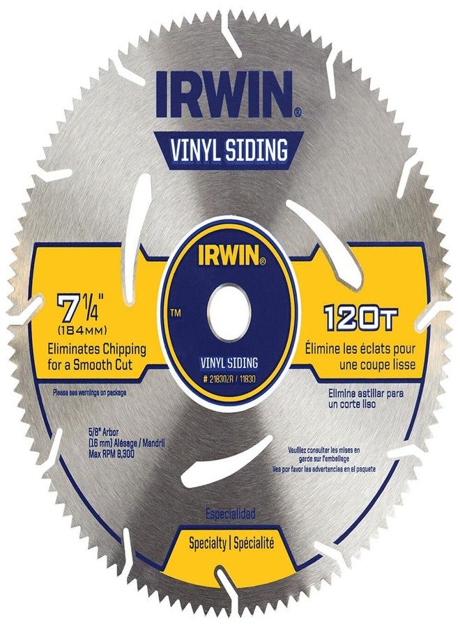 IRWIN Tools MARATHON Vinyl Siding Corded Circular Saw Blade, 7 1/4-inch, 120T (11830) - Image 5