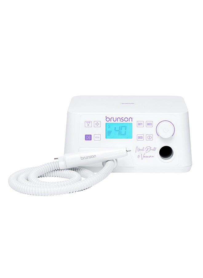brunson Podo-Vac Nail Drill Machine With In Built Vacuum, 40,000 Rpm | Nail Drill Dust Collector All In One Machine.  - Image 1
